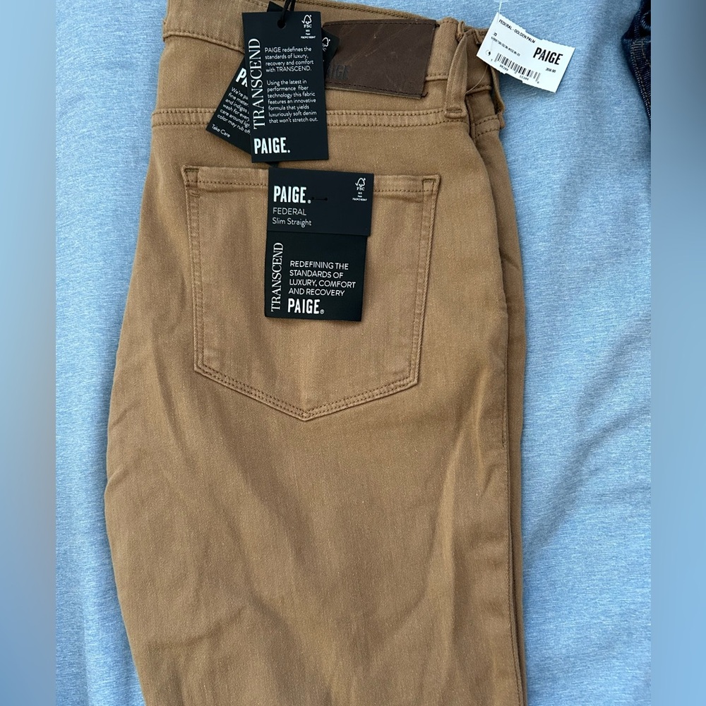 Paige Federal Slim Straight Jeans Goldenpalm - Picture 2 of 7